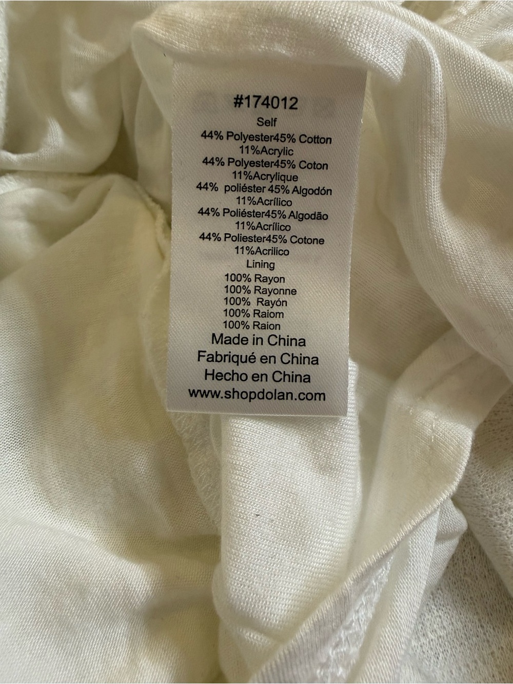 Anthropologie dolan Cream Textured Long Sleeve Mini Dress Size Medium - Picture 8 of 16